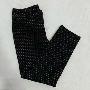 Arizona Jeans Black and white dot ankle dress pants slacks stretchy 8 trousers